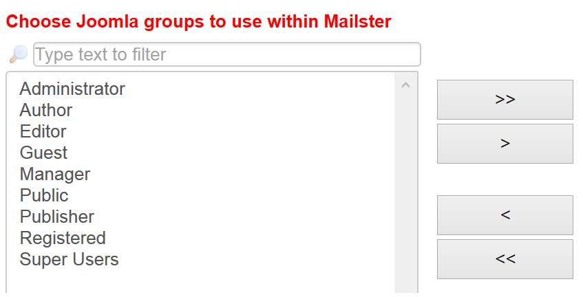 use joomla user groups as mailster groups