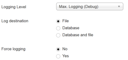 Mailster debug logging level